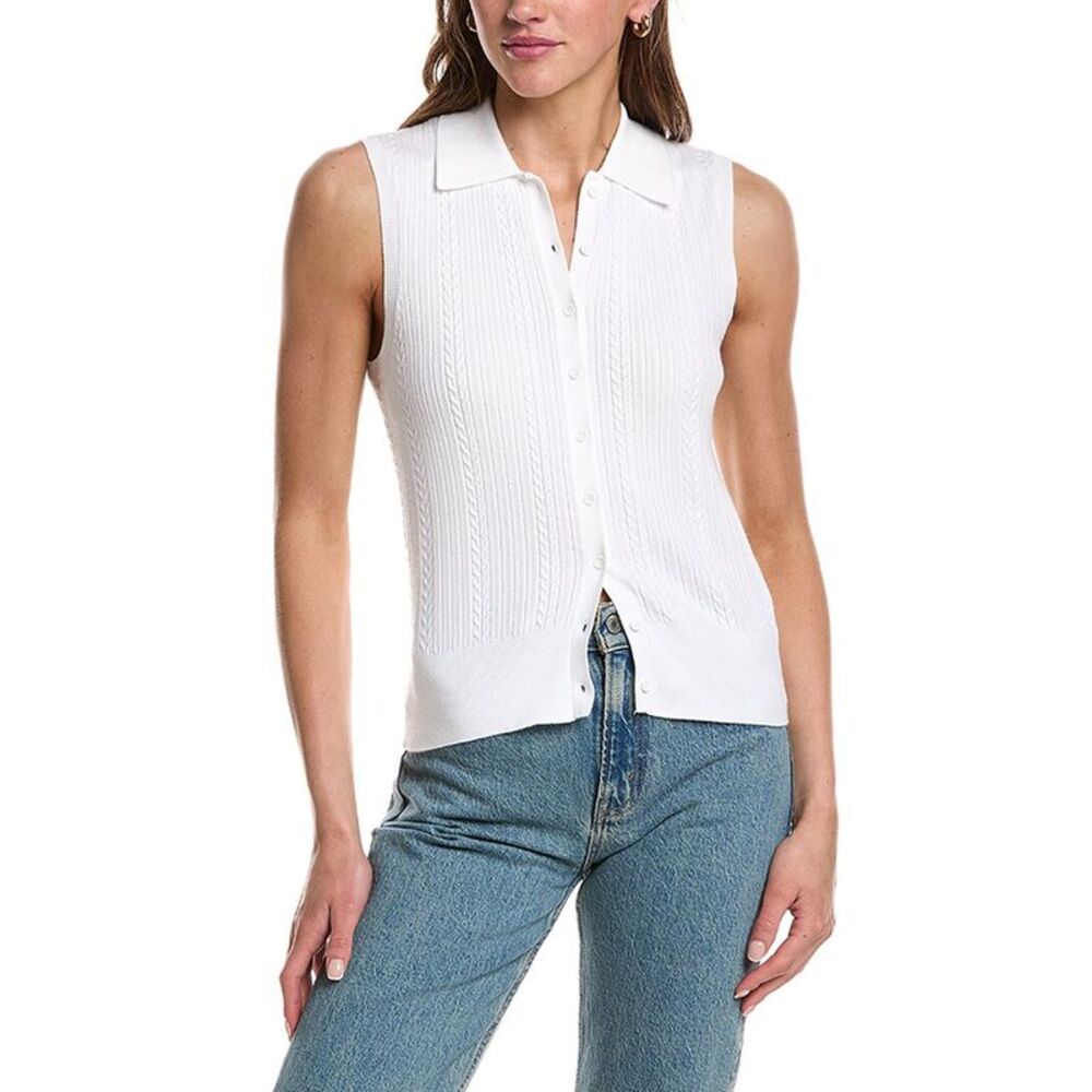 Design History Womens  Knit Tank Top, White